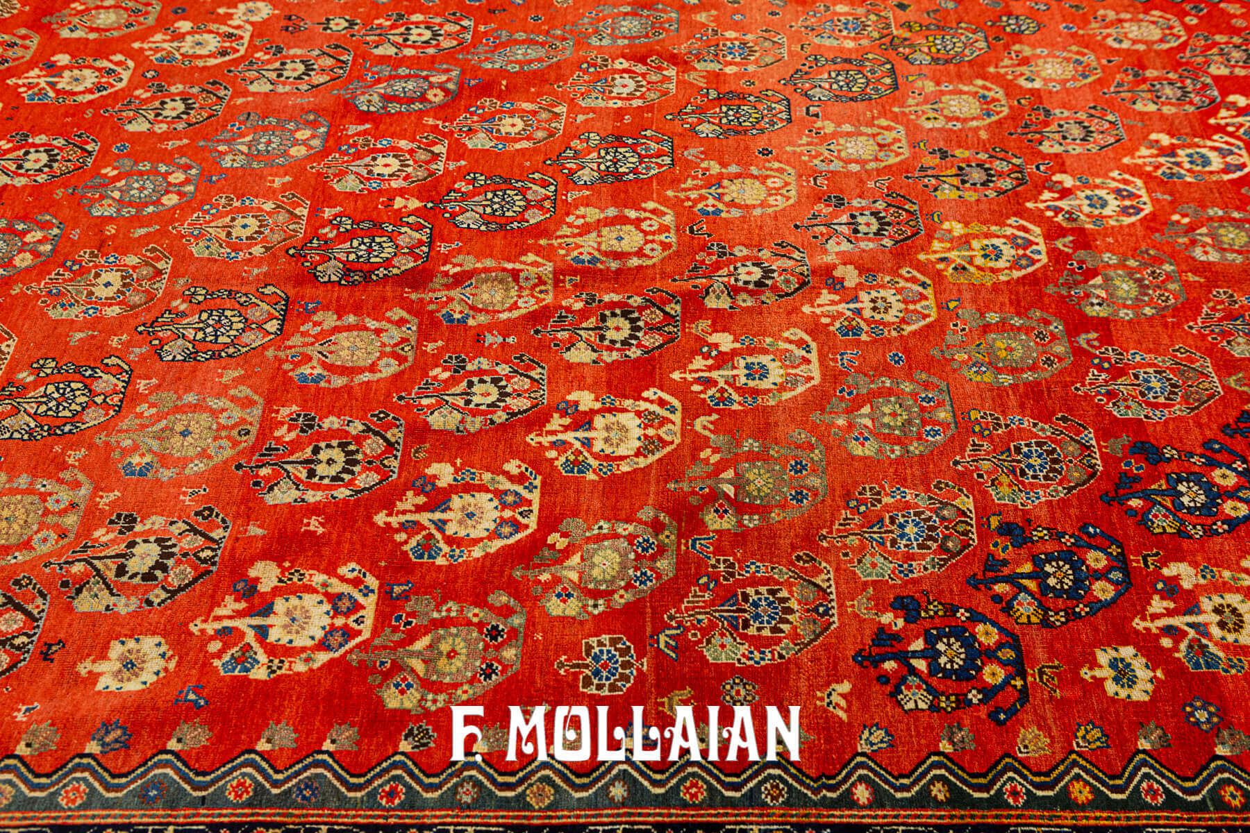 All-over (Moharammat design) with Wide Gallery (kalleh) Size Hand-knotted Antique Persian Kashkuli Carpet n°:96133719